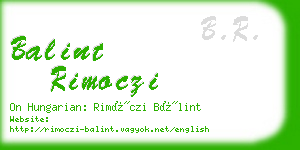 balint rimoczi business card